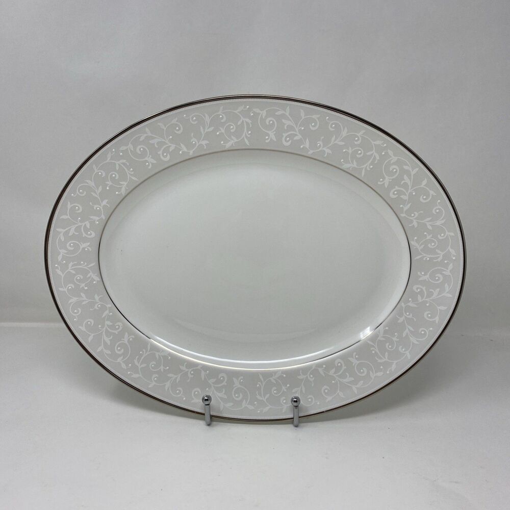 Lenox China Opal Innocence 13" Oval Serving Platter Classic Collection